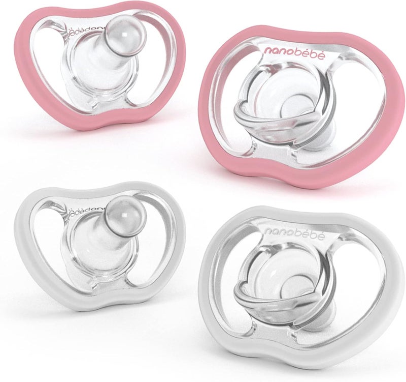NANOBÉBÉ Baby Infant Flexy Active Pacifier, 4 Pack - Image 1